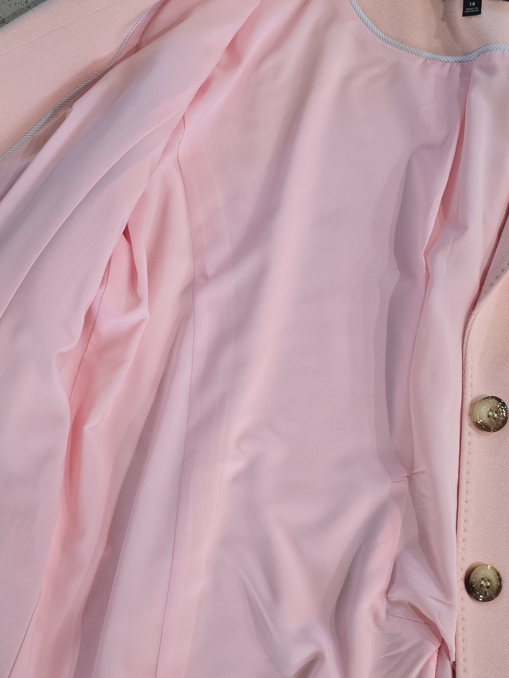 14 Talbot's Aberdeen Pink Women's Tailored Blazer - Classic Structured Jacket - Picture 6 of 10